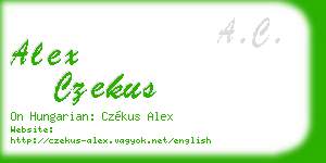 alex czekus business card