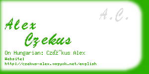 alex czekus business card